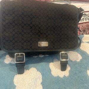 Coach Signature Black Men's Messenger Bag